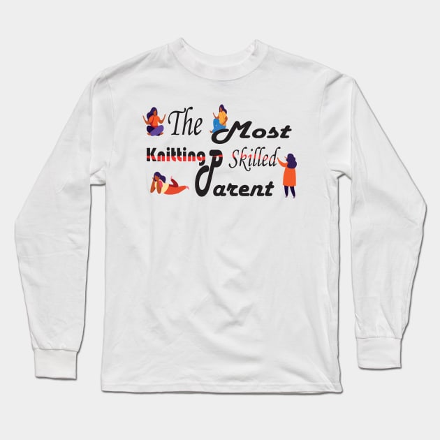 knitting mom lovers Long Sleeve T-Shirt by Mirak-store 